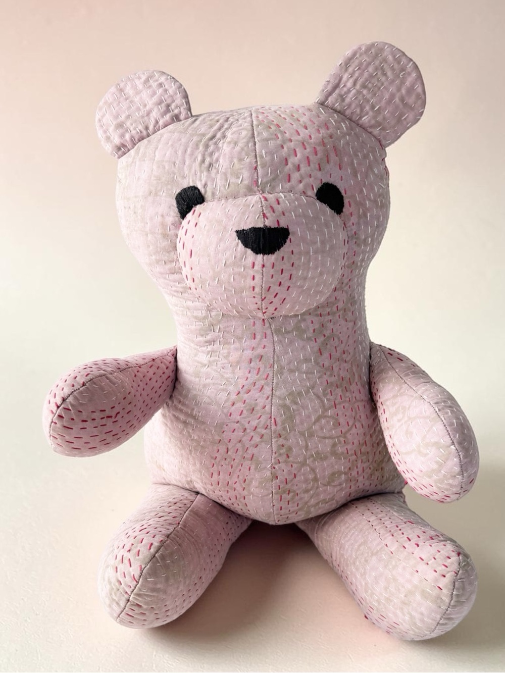 Free People Vintage Kantha Quilt Bear in Pink | NWT